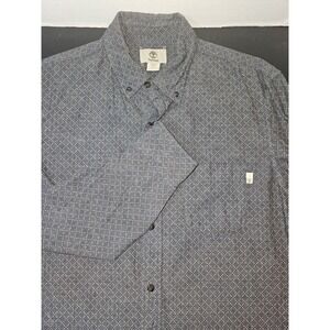 Timberland Button Down Shirt Med Long Sleeve Gray Men's